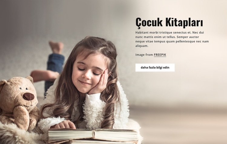 Çocuklar için Kitaplar Web sitesi tasarımı