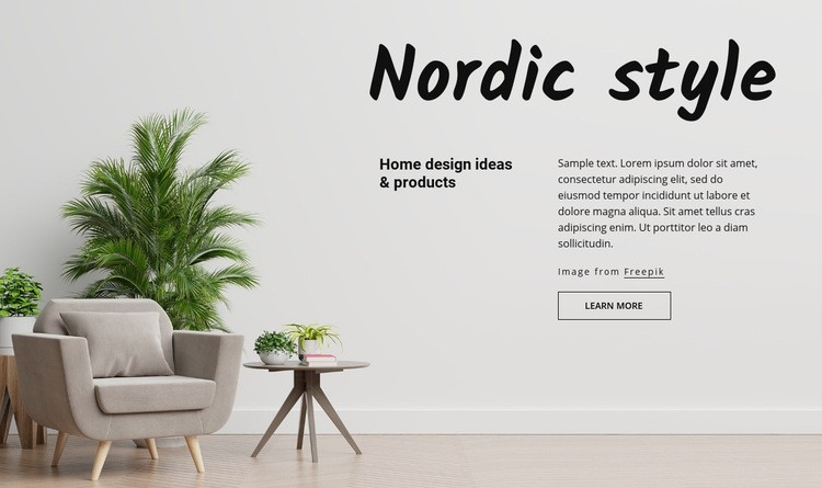 Nordic style Web Page Design