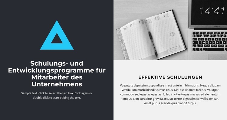 Brillante Ideen Website Builder-Vorlagen