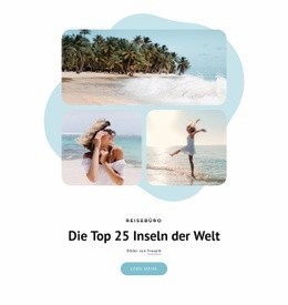 Produkt-Zielseite Für Top 25 Islands In The World