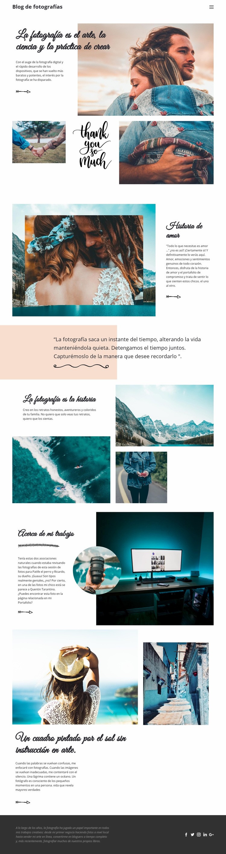 Fotografía Creativa Creador de sitios web HTML