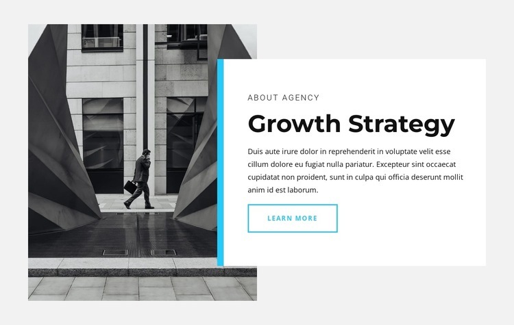 Our growth strategy Homepage Design