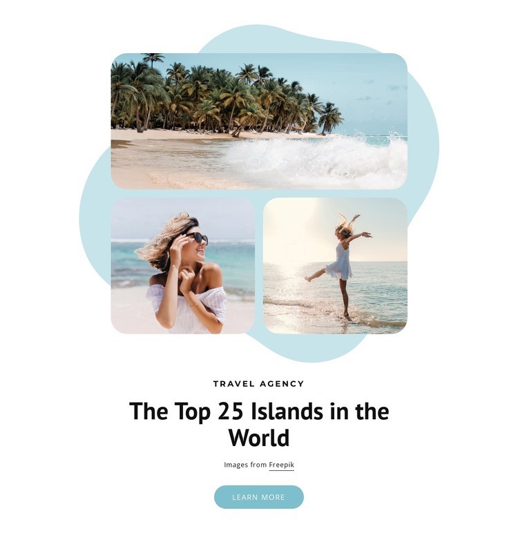 Top 25 islands in the world Homepage Design