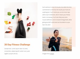 Fitness Challenge - Website Creation HTML