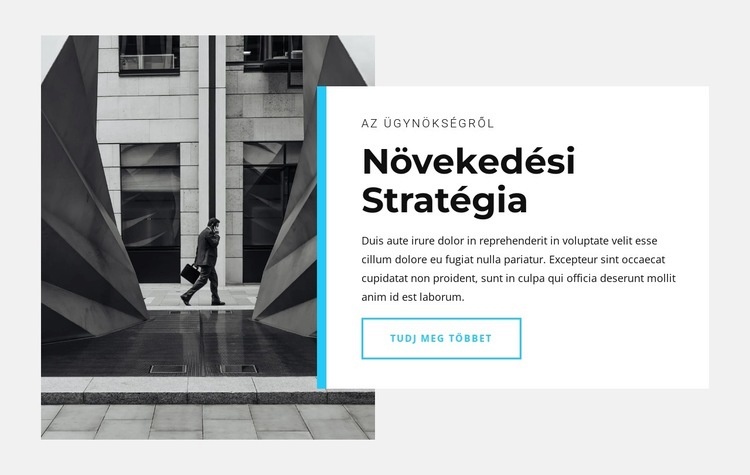 Növekedési stratégiánk Weboldal sablon