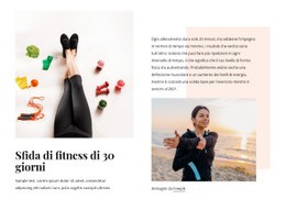 Sfida Di Fitness - Modello Di Una Pagina Gratuito