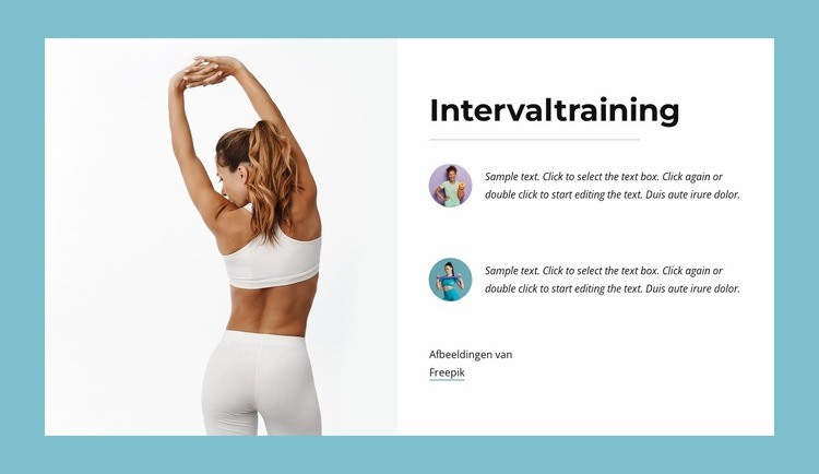 Interval training Bestemmingspagina