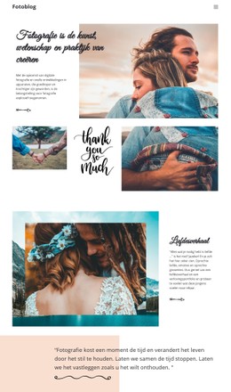 HTML5 Responsief Voor Creatieve Fotografie