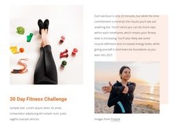 Fitness Challenge - Free One Page Template