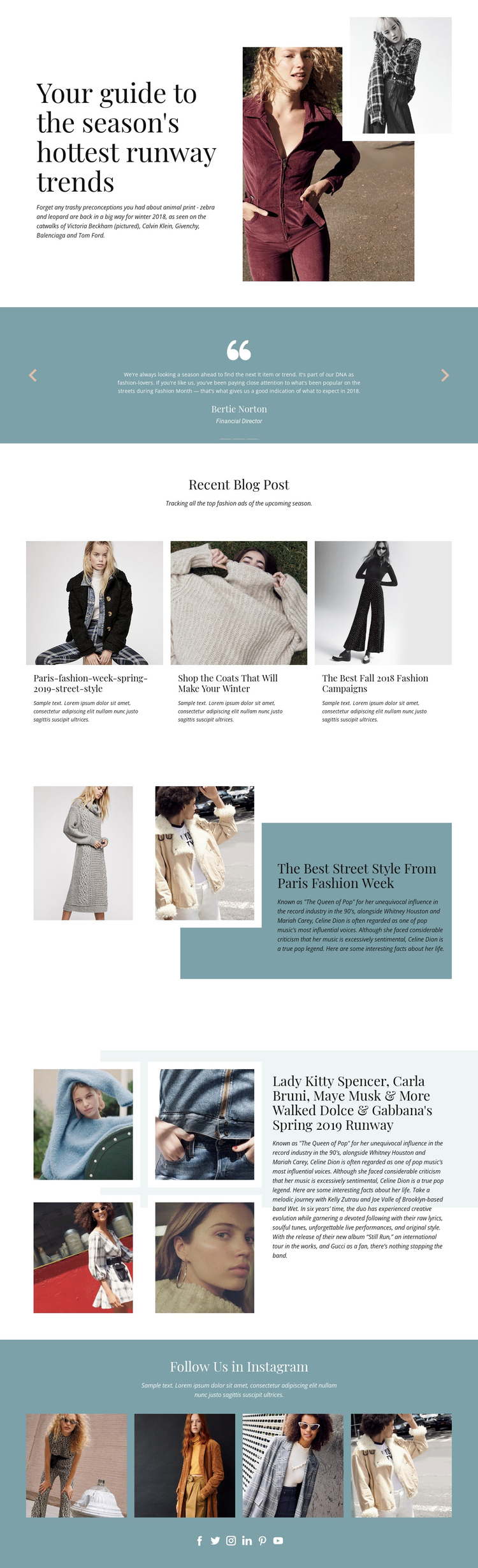 Free people One Page Template
