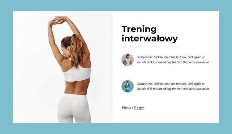 Interval training Szablony do tworzenia witryn internetowych