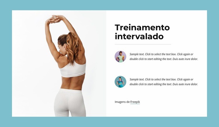 Interval training Construtor de sites HTML