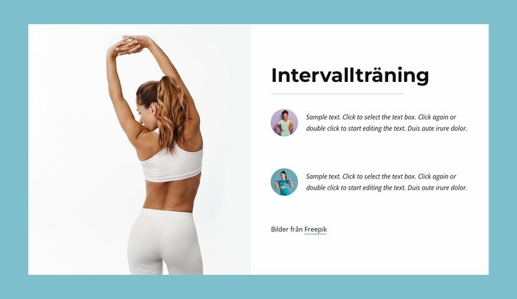 Interval training Hemsidedesign