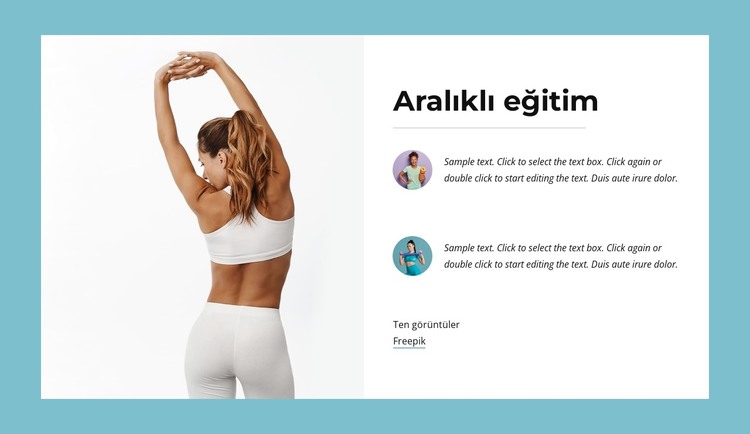 Interval training HTML Şablonu