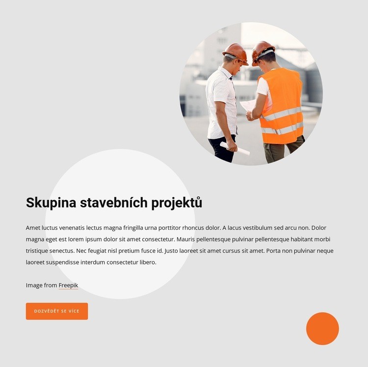 Large construction company Šablona webové stránky