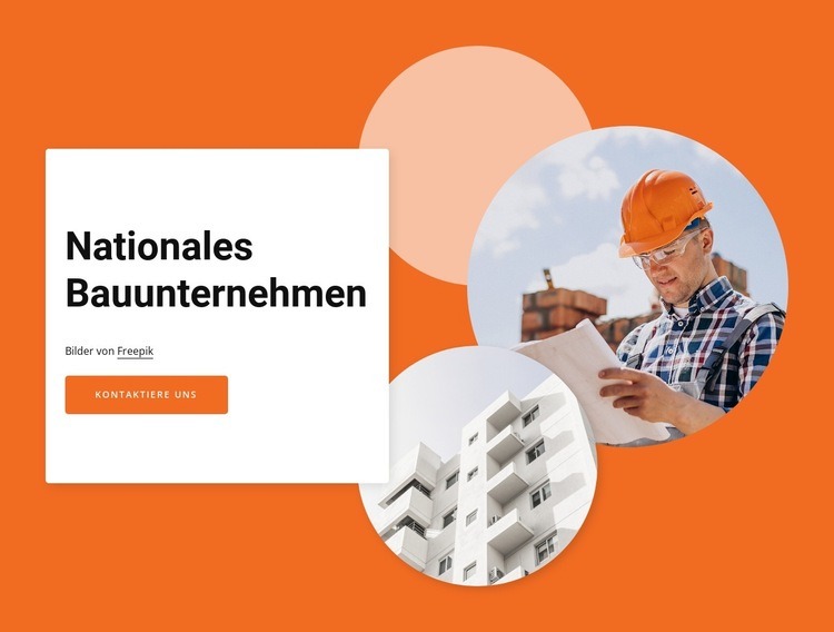 National construction company HTML Website Builder