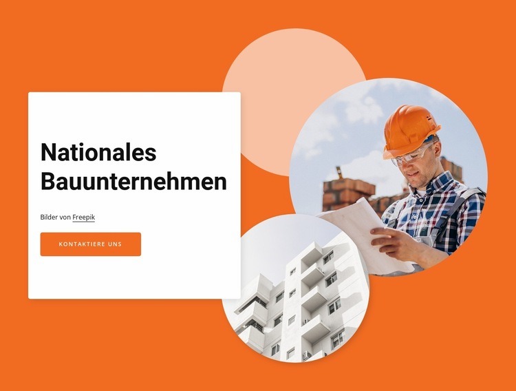 National construction company Website design