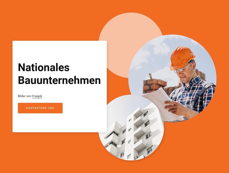 National construction company Website-Vorlage
