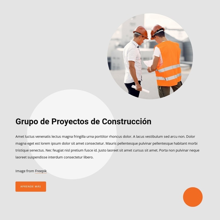 Large construction company Creador de sitios web HTML