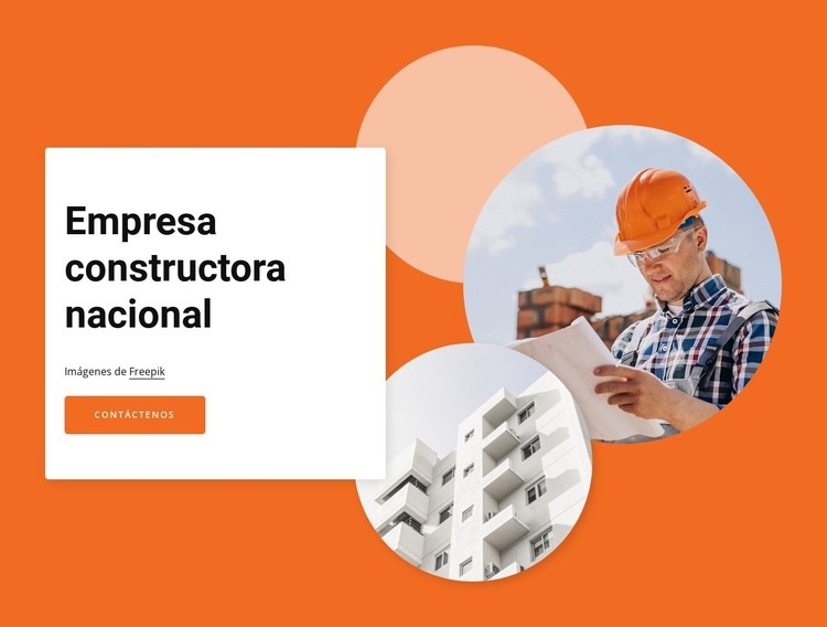 National construction company Maqueta de sitio web