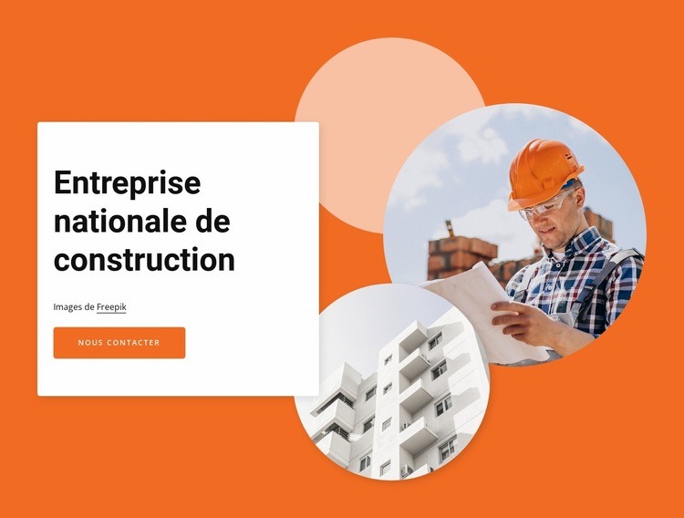 National construction company Modèles de constructeur de sites Web