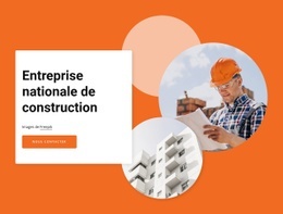 National Construction Company - Maquette De Site Web Créative Et Polyvalente