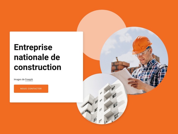 National construction company Modèle de site Web