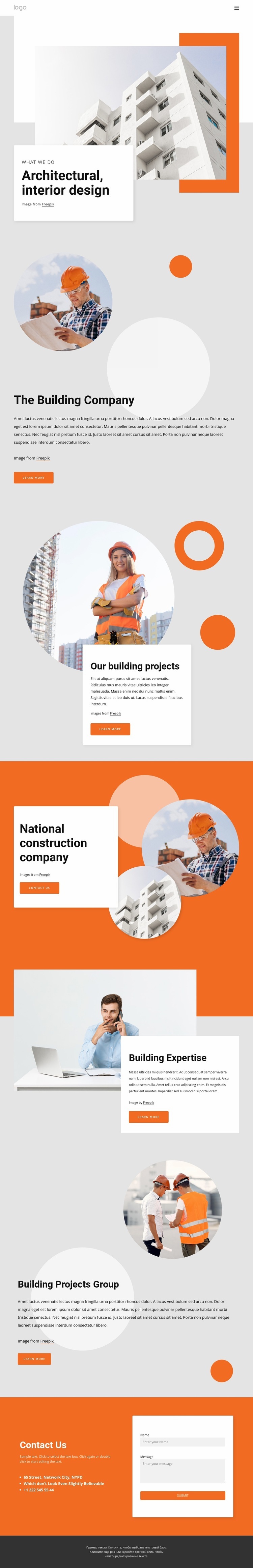 Architects in London Homepage Design