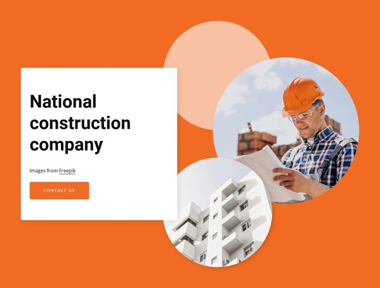 National construction company Homepage Design