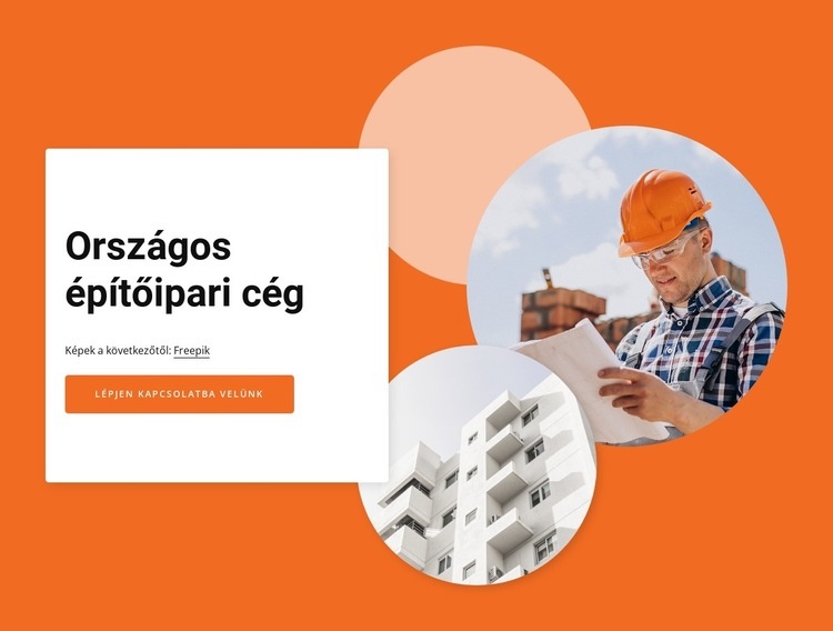 National construction company Weboldal sablon