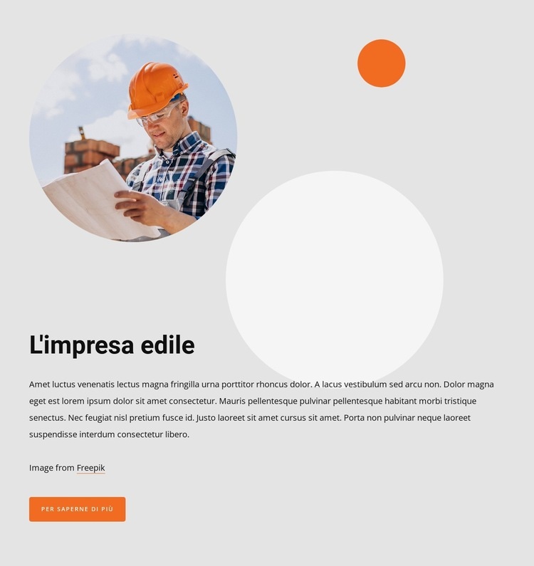 Our construction group Mockup del sito web