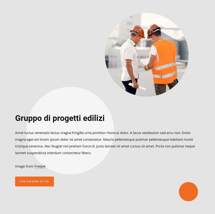 Large construction company Modello HTML