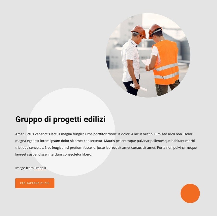 Large construction company Modello HTML5