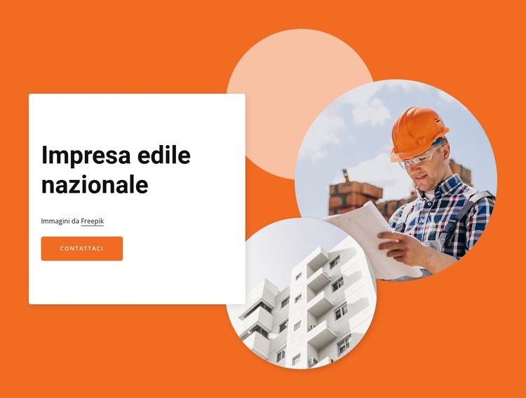 National construction company Modello di sito Web