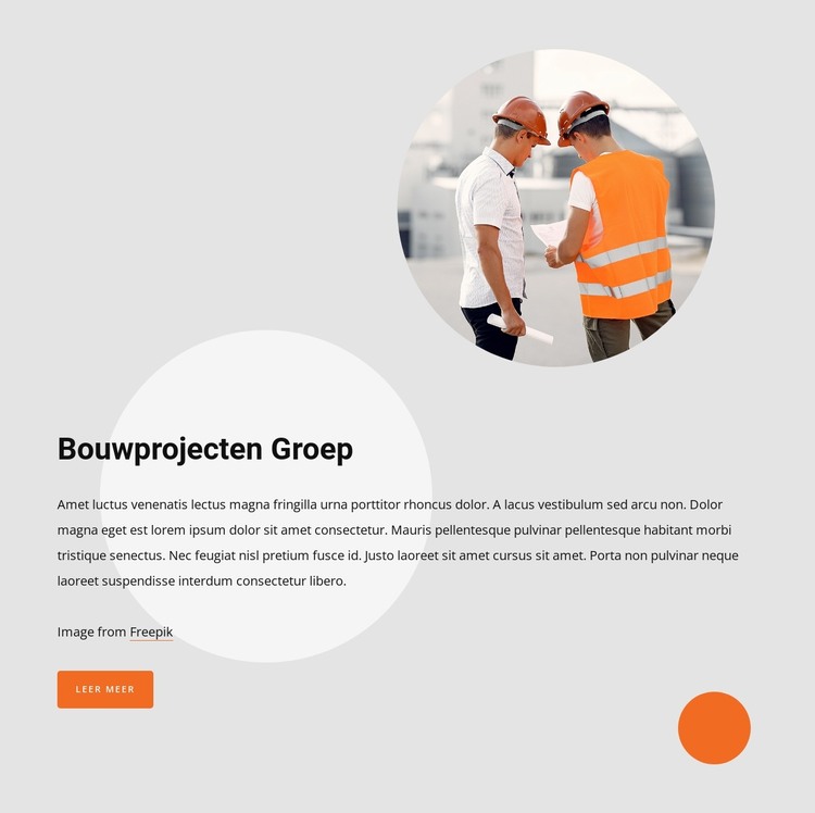 Large construction company HTML-sjabloon