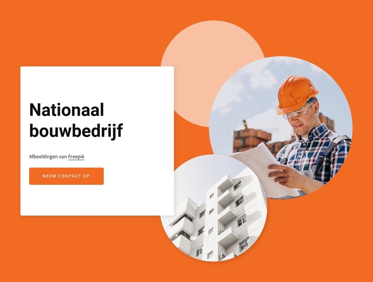 National construction company HTML-sjabloon