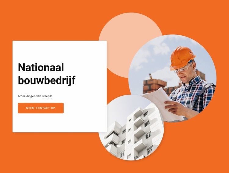 National construction company HTML5-sjabloon