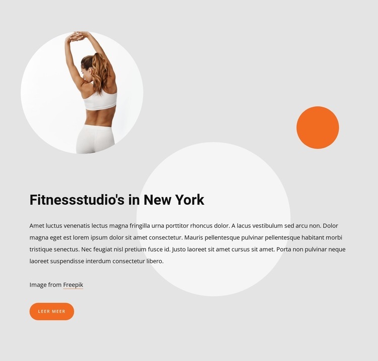 Fitness studios in New York Website Builder-sjablonen