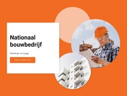 National Construction Company - Creatief, Multifunctioneel Websitemodel