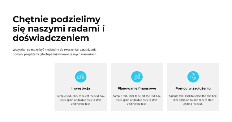 Konsultacje biznesowe na wysokim poziomie Szablon witryny sieci Web