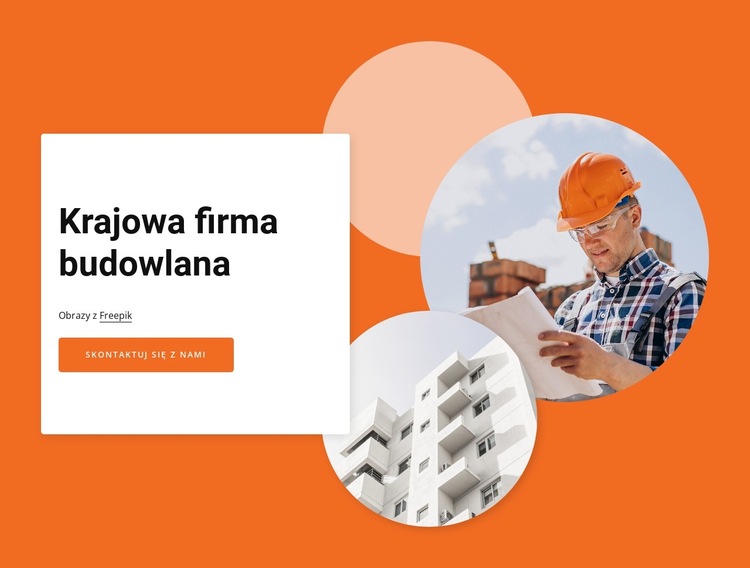 National construction company Szablon witryny sieci Web