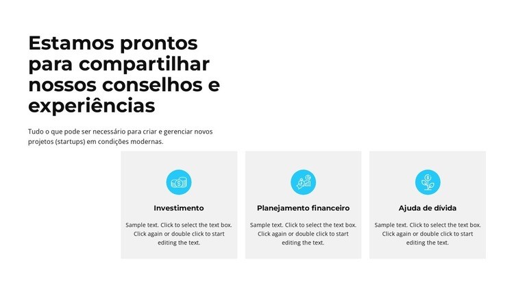 Consultorias de negócios de alto nível Maquete do site