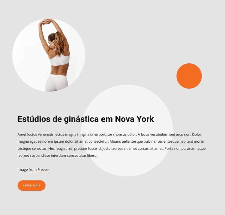 Fitness studios in New York Maquete do site