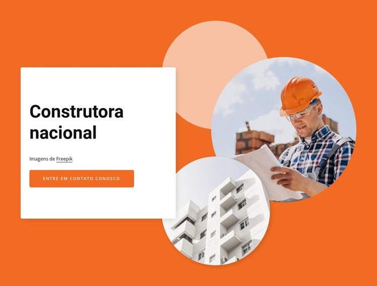 National construction company Modelo de uma página