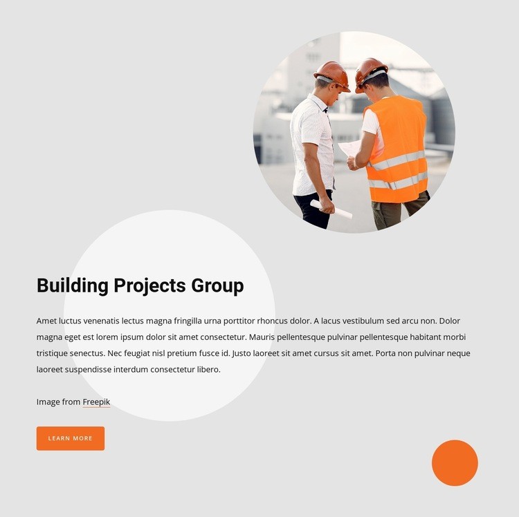 Large construction company Html webbplatsbyggare