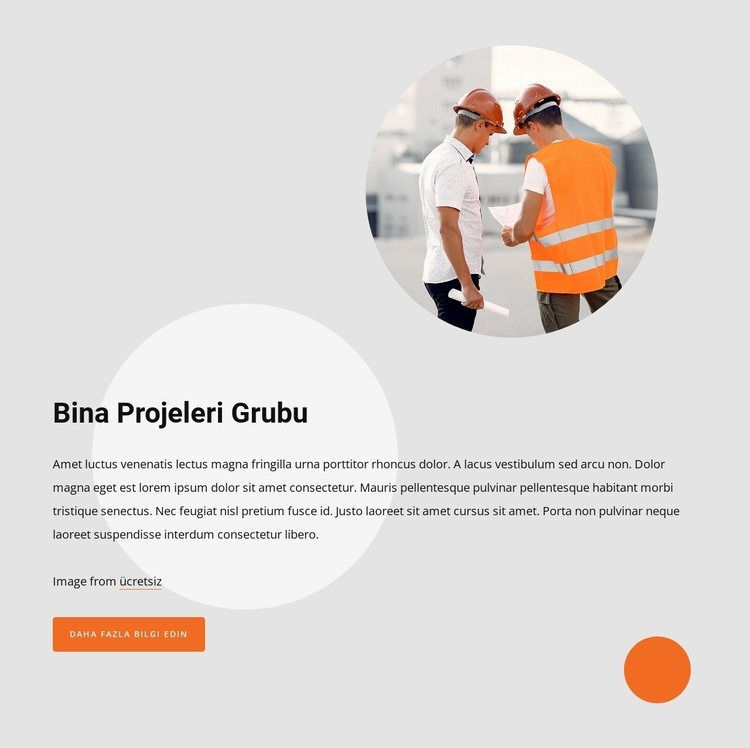 Large construction company Html Web Sitesi Oluşturucu