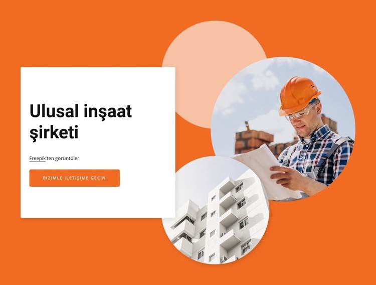National construction company Bir Sayfa Şablonu