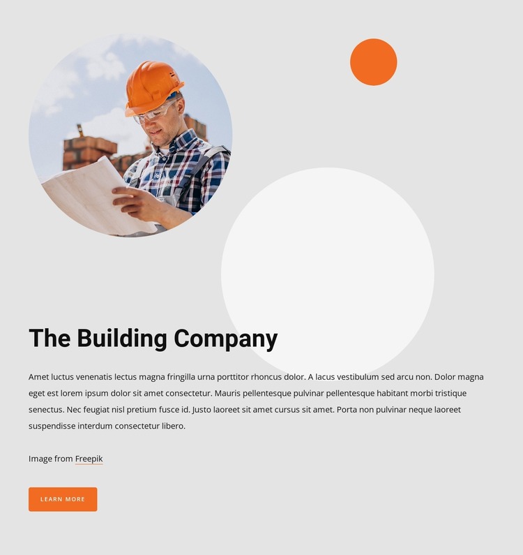 Our construction group Website Mockup