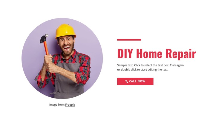 Step-by-step home repair CSS Template