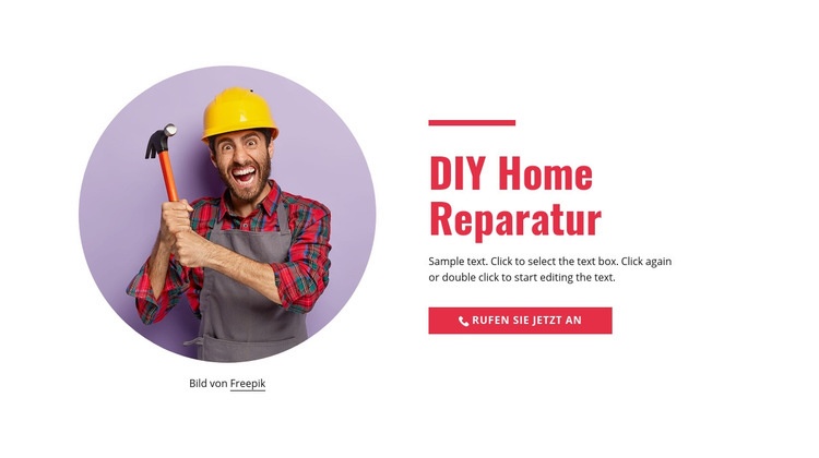 Schritt für Schritt Reparatur zu Hause HTML Website Builder